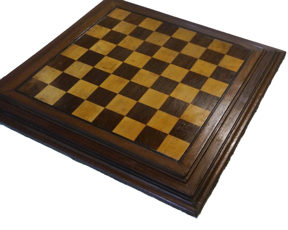 English Mahogany, Rosewood & Sycamore Chess Board, circa 1880 View III