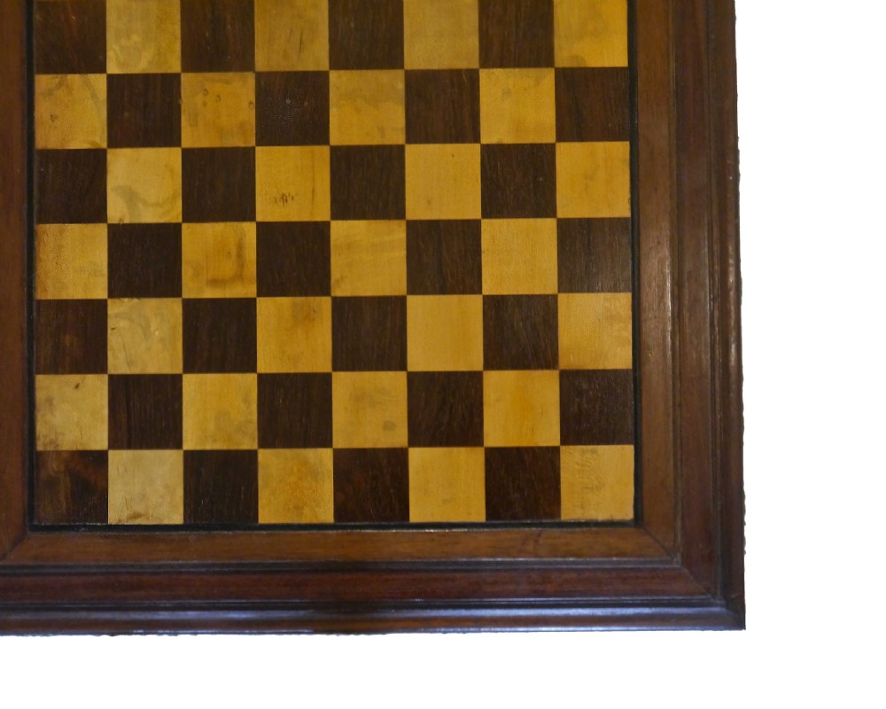 English Mahogany, Rosewood & Sycamore Chess Board, circa 1880 View IV