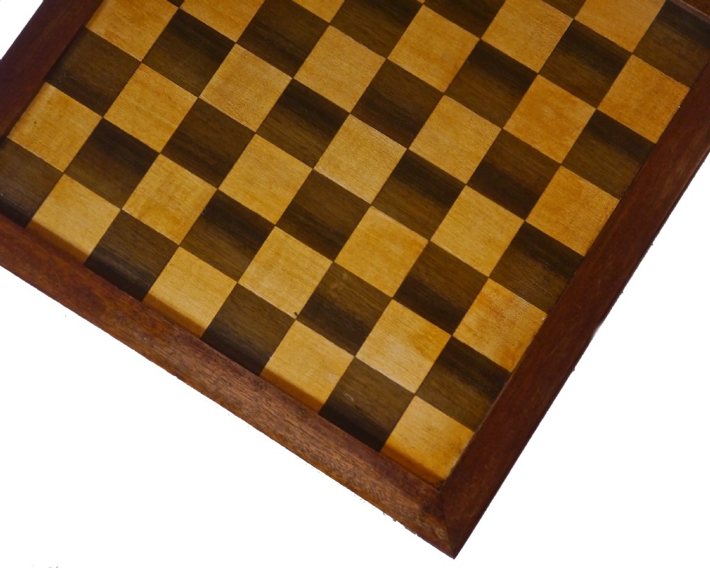 English Wooden Chess Board, circa 1920 View II