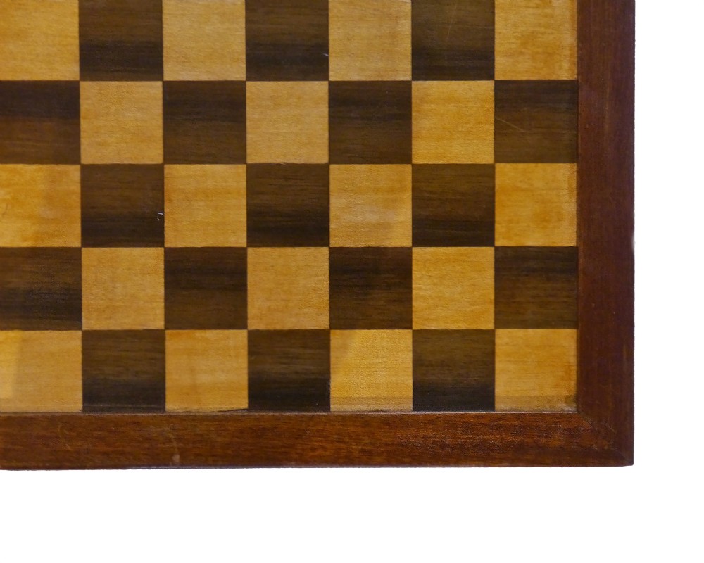 English Wooden Chess Board, circa 1920 View IV