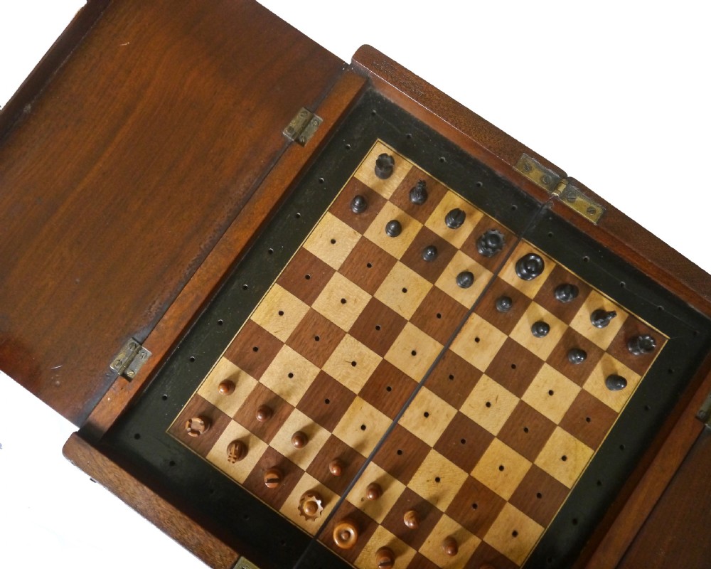 Rare British Chess Company Travelling Set, circa 1895 View II