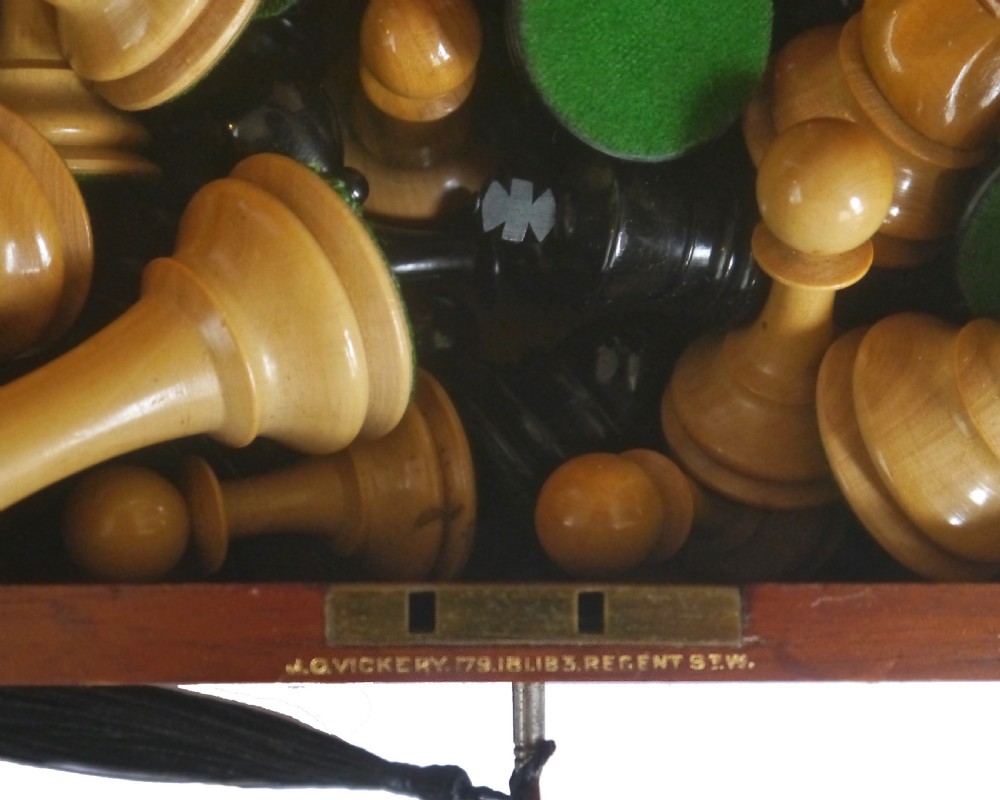Staunton Chess Set by J. C. Vickery of Regent Street, circa 1900 View III