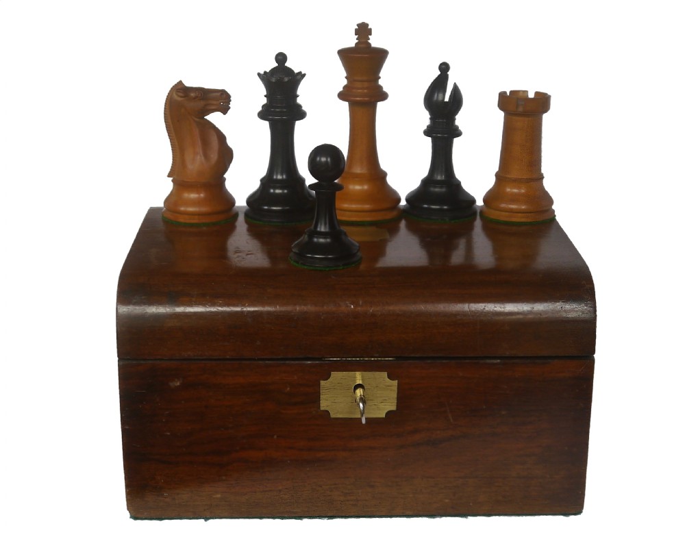 Fine 4.5 Inch Staunton Chess Set, circa 1880