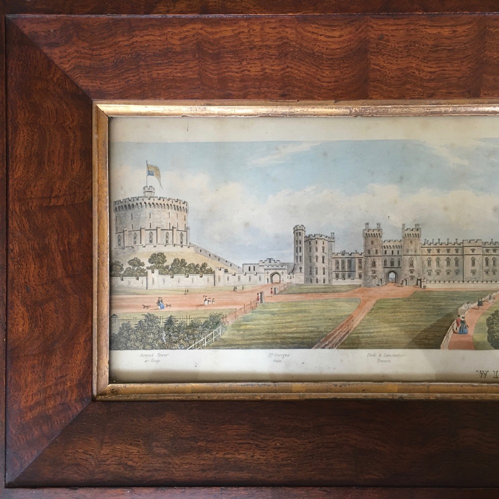 Panoramic View of Windsor Castle, circa 1840, hand-coloured engraving on paper View II