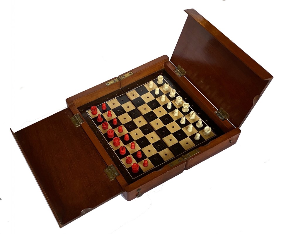 ‘Whittington Pattern’ Travelling Chess Set, circa 1890