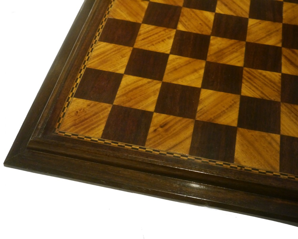 Fine Edwardian Mahogany Inlaid Chess Board View II
