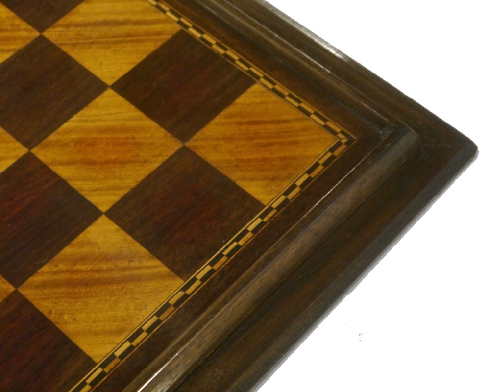 Fine Edwardian Mahogany Inlaid Chess Board View III