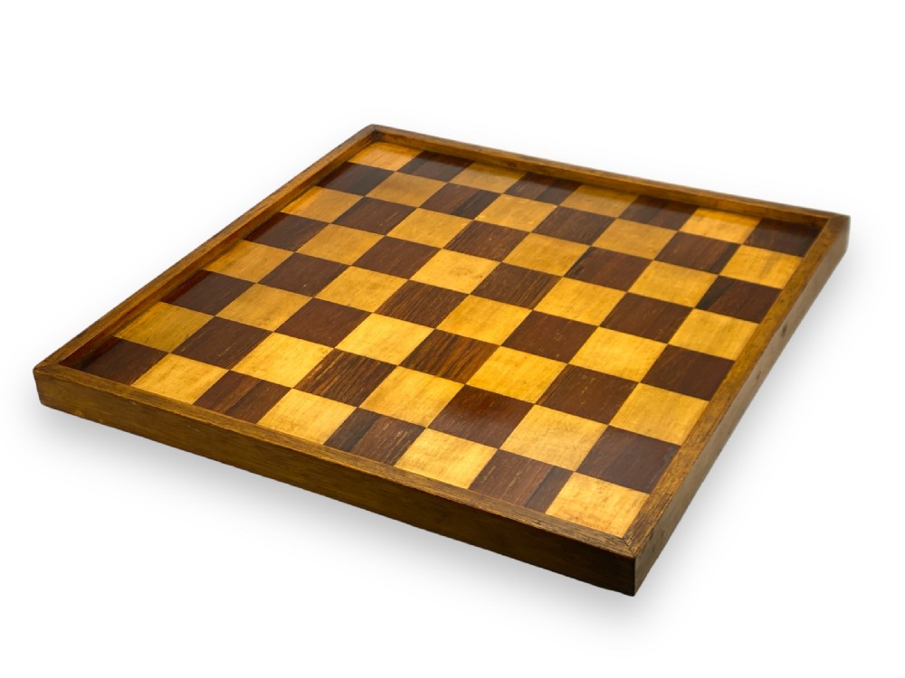 Good Antique Rosewood English Chess Board, circa 1890