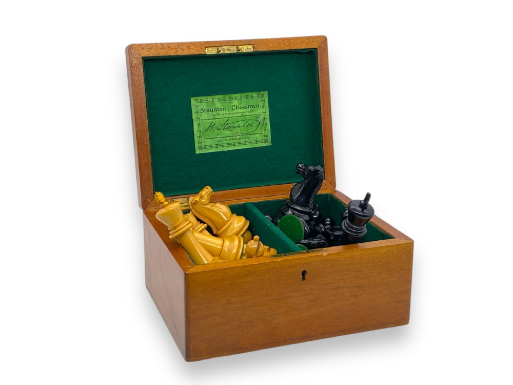 Jaques '4 Inch' Boxwood & Ebony Staunton Chess Set, circa 1890-95
