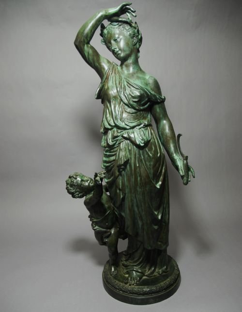 fig 1. 19thc bronze figure of Ceres