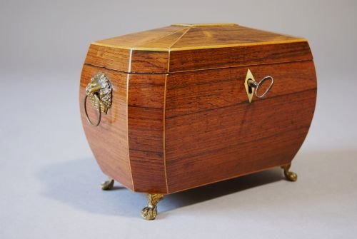 19thc Bombe Shaped Tea Caddy