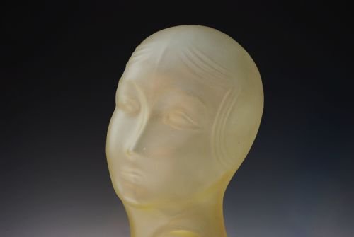 fig 1. Art Deco French glass female bust