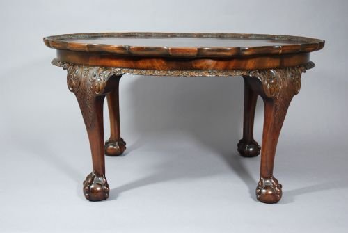 Edwardian Chippendale Revival Mahogany Occasional Table