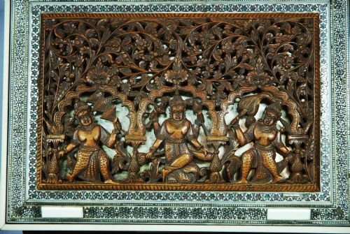 Anglo Indian Finely Carved Sandalwood & Sedeli Work Box
