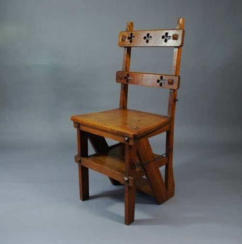 Arts & Crafts Oak Metamorphic Chair