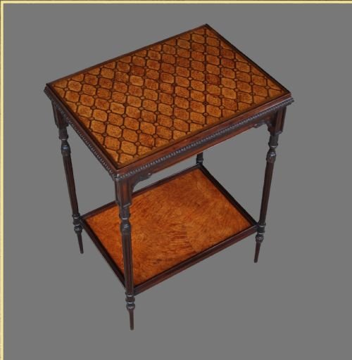 Mahogany & Amboyna Parquetry Table