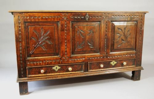 18thc Elm Mule Chest, Possibly Irish