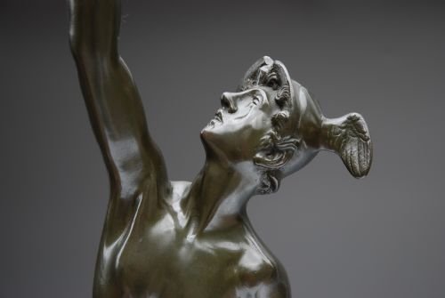 fig 1. 19thc bronze figure of Mercury