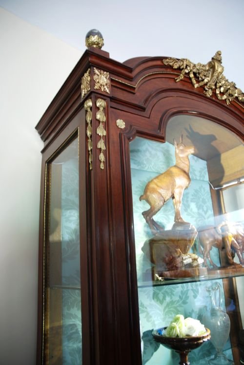 fig 2. 19th century French mahogany display cabinet