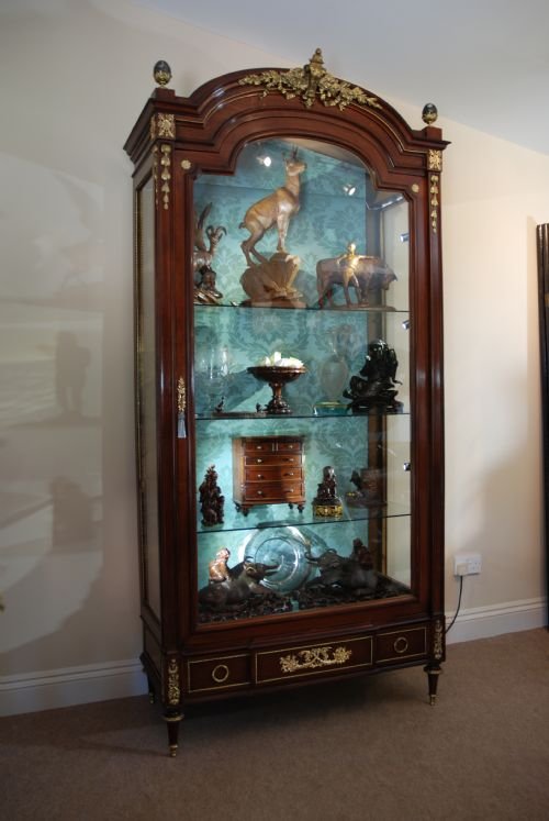 19th Century French Mahogany Display Cabinet