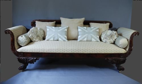 19thc Mahogany American Empire Sofa