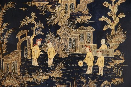 fig 1. 19thc Chinese lacquered table cabinet