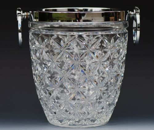 Moulded Glass Ice Bucket