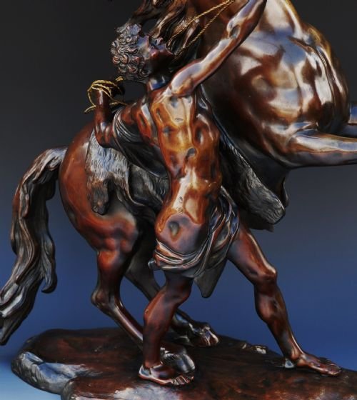 fig 1. Bronze Marly horse & trainer