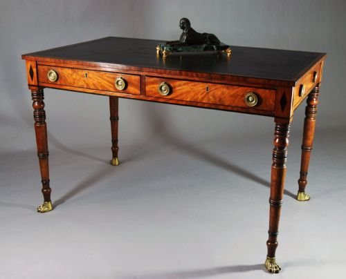 Regency Two Drawer Mahogany Writing Table