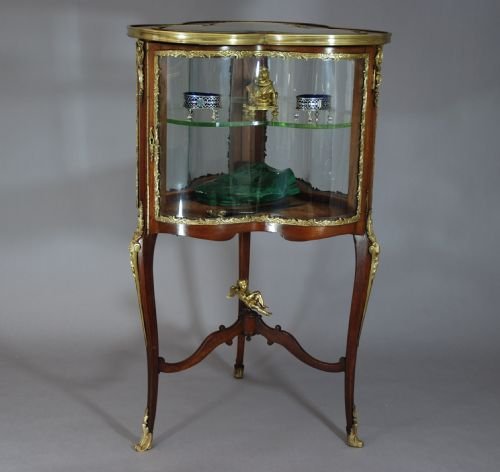 Late 19thc French Trefoil Shaped Vitrine Table