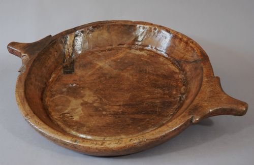 Large Rustic Continental Treen Birch Platter