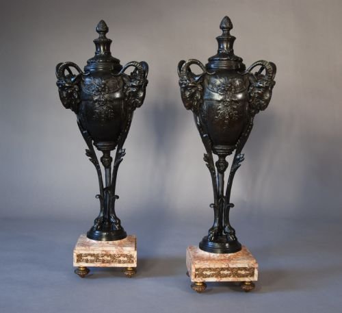 Pair of Speltre Garnitures