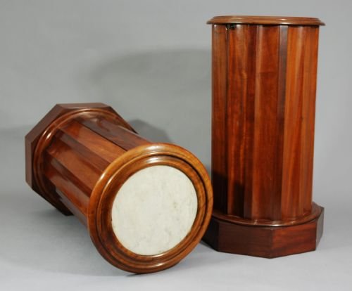 Mahogany Cylindrical Pot Cupboards