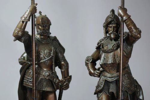 fig 1. Pair of French speltre lamps