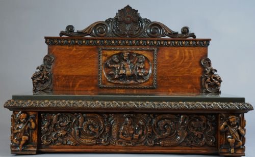 fig 2. Oak cabinet with Renaissance carved panels
