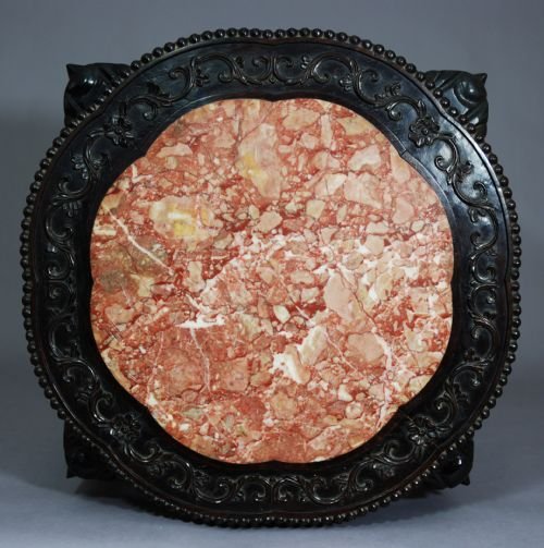 fig 1. Late 19thc large ebony Chinese pot stand
