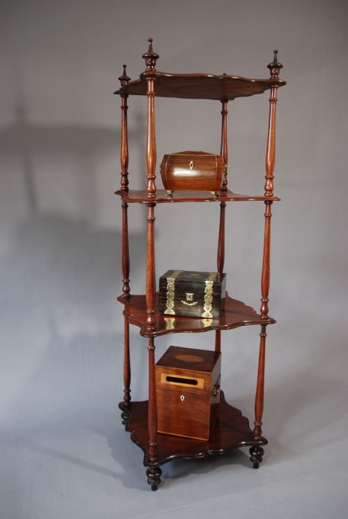 fig 1. Four tier mahogany whatnot
