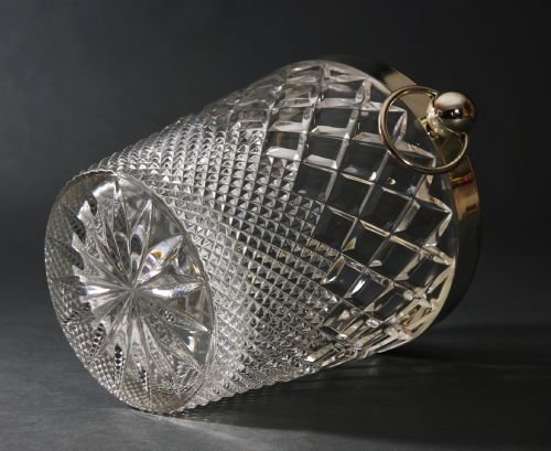 fig 1. Diamond cut glass ice bucket