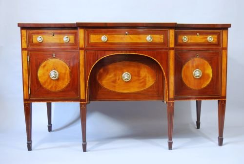 Mahogany & Satinwood Breakfront Sideboard