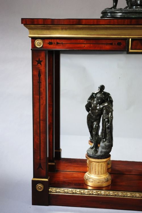 fig 1. Regency mahogany & ebony mirror backed console table