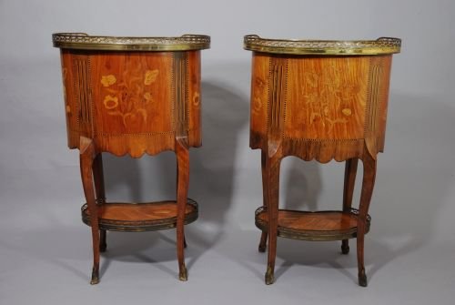 fig 1. Pair of table en chiffoniere with three drawers
