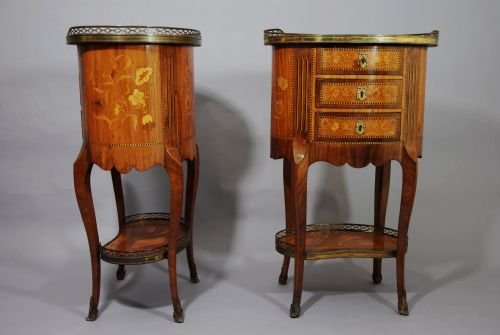 fig 2. Pair of table en chiffoniere with three drawers
