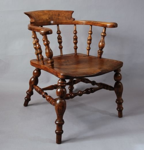 19thc Smokers Bow Windsor Chair