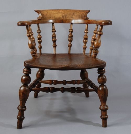 fig 1. 19thc Smokers Bow Windsor chair