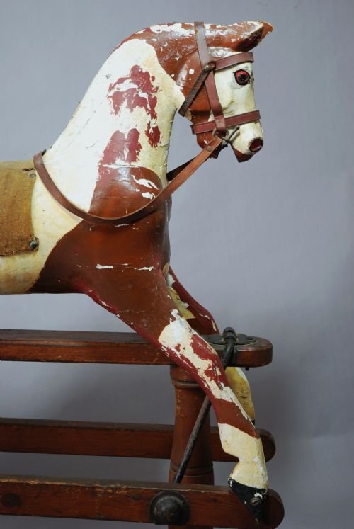 Edwardian Antique Rocking Horse of Small Proportions