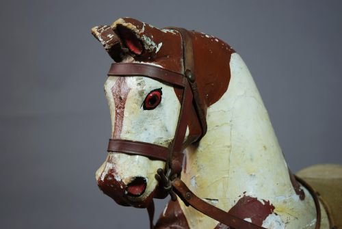 fig 2. Edwardian Antique rocking horse of small proportions