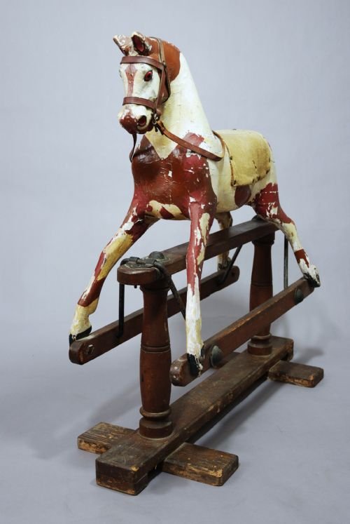 fig 3. Edwardian Antique rocking horse of small proportions