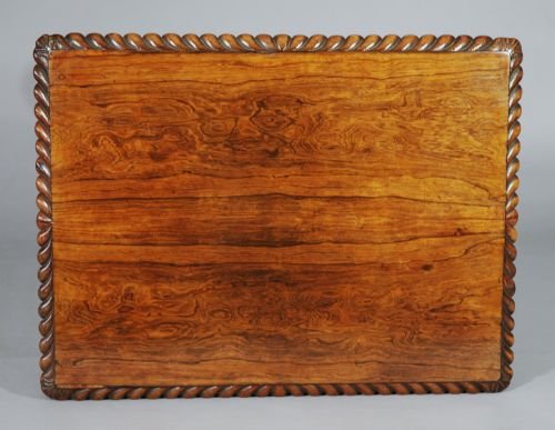fig 1. Superb quality Rosewood occasional table with carved base