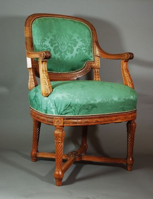 fig 1. Late 19th century French walnut open armchair of excellent quality.