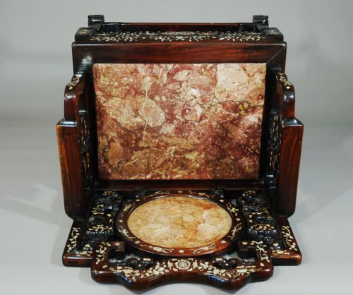 fig 2. Chinese Qing dynasty inlaid hongmu chair